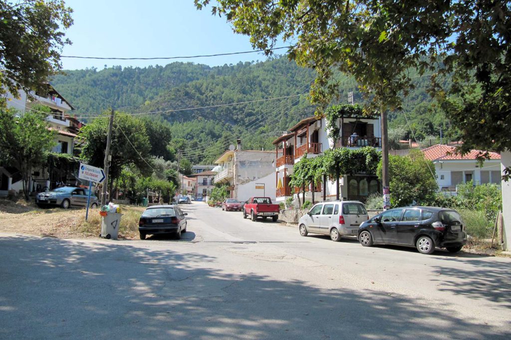 Road in Skala Potamias, Thasos